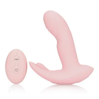 Vibrator tragbar mit Fingerbewegung und Fernbedienung Rosa
