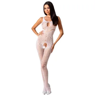 Bodystocking Passion Woman mit Schlüsselloch Weiß Einheitsgröße