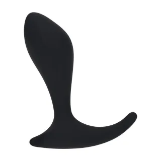 Prostata-Stimulator glatt aus Silikon Schwarz 8,7 x Ø 3,7 cm