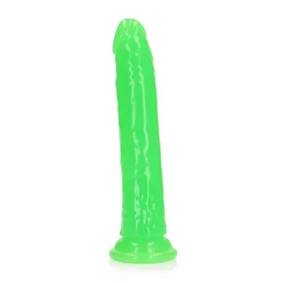 Realistischer Dildo schlank mit Saugnapf Nachtleuchtend 22,5 cm