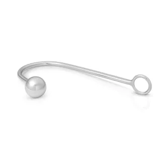 Erregender Anal Hook aus Edelstahl, mit Kugel und ?se 40 mm
