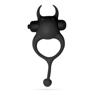 Penisring Daemon mit wiederaufladbarem Vibro-Ei Schwarz Ø 3,5 cm