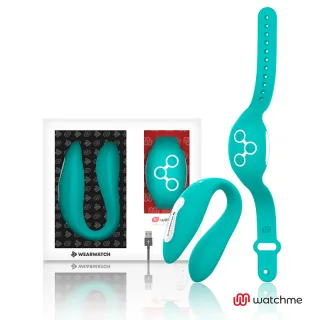 Paarvibrator Watchme Dual Grün mit Uhr Schwarz