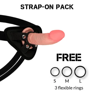 Strap-on Set Tiger mit Harness Natur 14 x Ø 4,46 cm