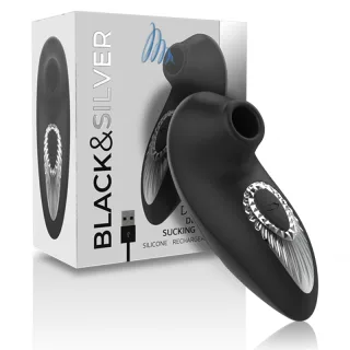 Auflegevibrator Black&Silver Drake Deluxe mit Druckwellen Schwarz