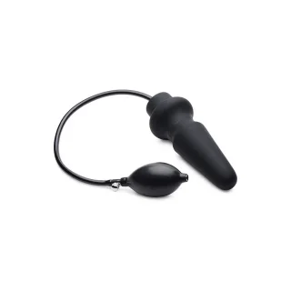 Analplug Master Series Ass-Pand Aufblasbar Silikon Schwarz 12,7 x 5,3 cm