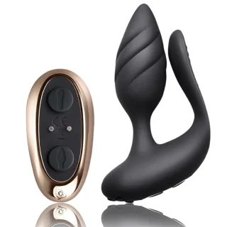 Analvibrator Cocktail mit Ring und Fernbedienung Schwarz