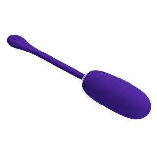 Vibro-Ei Julius glatt mit Rückholstiel und 12 Modi Violett