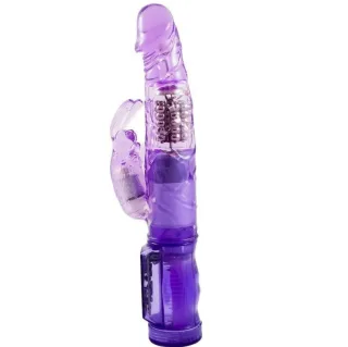 Rabbit-Vibrator Happy Angel mini mit Rotation Flieder 11,5 x 2,3 cm