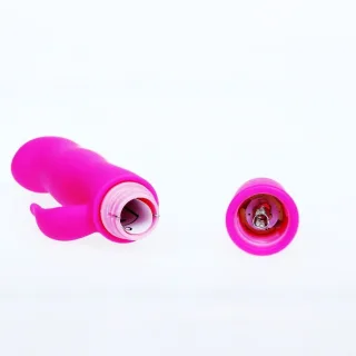 Rabbit-Vibrator Blithe mit Klitorisarm und 10 Impulsen Fuchsia 12,7 x 2,4 cm