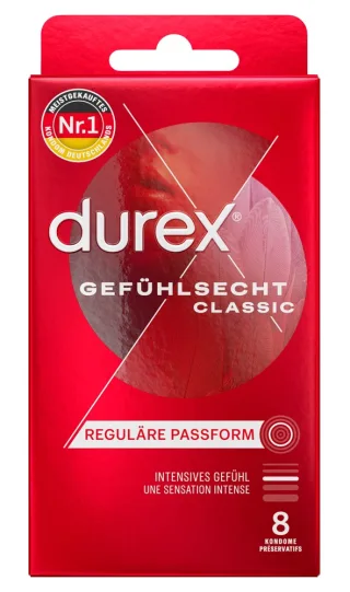 Durex 8 Gefühlsecht Classic Kondome 56 mm