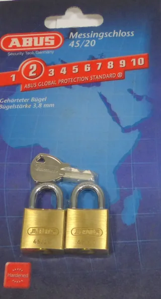 ABUS Vorh?ngeschloss-Set 45/20 Messing