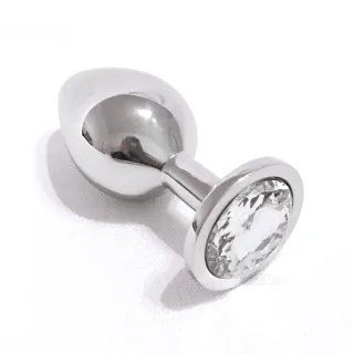 Mittlerer Metall-Analplug mit Kristall