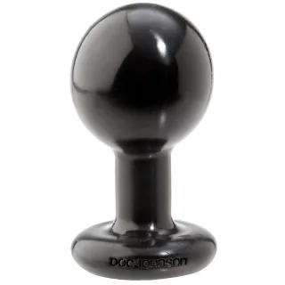 Analplug Classic rund mittel Schwarz 9,1 x Ø 5,6 cm