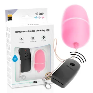 Vibro-Ei Online mit Fernbedienung Rosa 6 x 3,4 cm