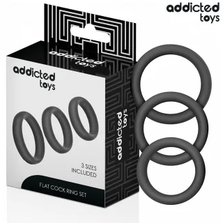 Penisring-Set flach 3-teilig Schwarz bis 5,2 cm