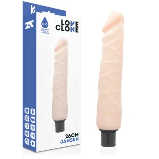 Vibro-Dildo Jansen selbstschmierend Natur 26 x 4,2 cm