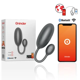 Vibro-Ei Oninder Tokyo doppelt mit App Schwarz 7,5 x 3,2 cm