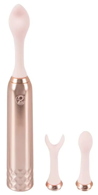 Vibrator mit 3 Aufsätzen und 10 verschiedene Vibrationsmodi Couples Choice