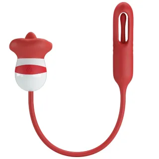 Auflegevibrator Alyss Zunge mit Einleger Rot
