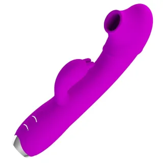 Rabbit-Vibrator Regina mit Klitorissauger Lila