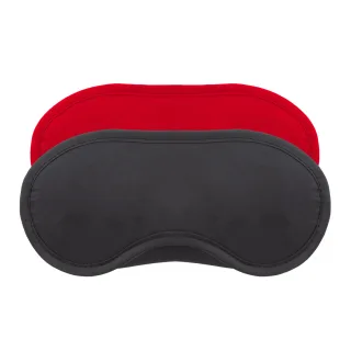 Augenbinden Satin Doppelpack Schwarz/Rot 9 cm