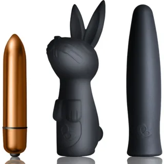 Set Silhouette Dark Desire mit Bullet und Aufsätzen Schwarz