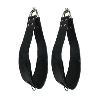 Bondage-Stützschlaufen Leder Schwarz 102 cm