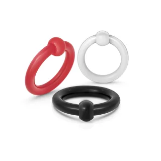 Eichelring aus Acryl , rot, 19 mm
