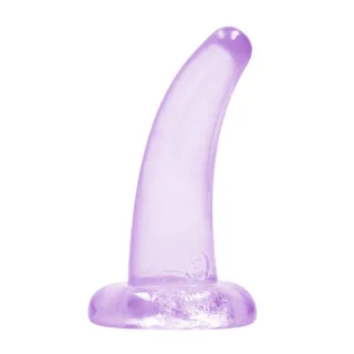 Dildo Crystal Clear mit Saugnapf Transparent Lila 12 x Ø 5,9 cm