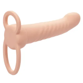 Strap-on Maxx Ribbed Dual Dildo Natur 15,25 x 2,8 cm