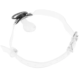 Knebel Ohmama Fetish mit Schnuller Transparent 65,5 cm