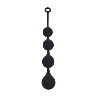 Analkette in Tropfenform Schwarz XXL Ø 5 cm