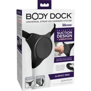 Strap-on Pipedream Body Dock G-Spot Pro mit Vibrationsplug