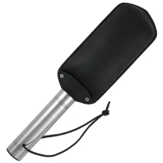 Paddle aus Leder mit Edelstahlgriff