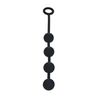 Analkette aus Silikon rund Schwarz M Ø 3 cm