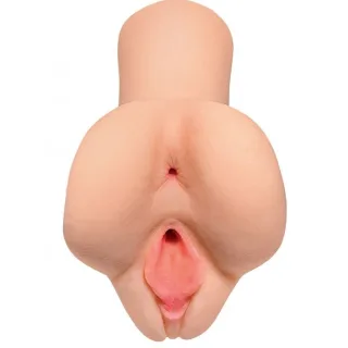 Masturbator PDX Plus Pick Your Pleasure Stroker mit zwei Öffnungen Natur 12,7 x 7,6 cm