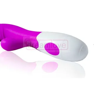 Rabbit-Vibrator mit Penisform und 30 Rhythmen Fuchsia 20 x 3,5 cm