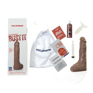 Dildo Bust It mit Spritzfunktion Braun 21,6 x Ø 5,1 cm
