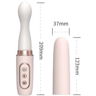 Vibrator Rotator und automatische Teleskop-Stoßmaschine Weiß 20,9 x 3,7 cm