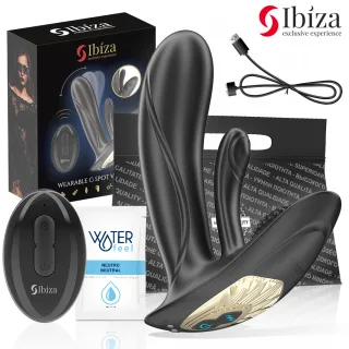 Auflegevibrator Ibiza Technology für G-Punkt und Klitoris mit Fernbedienung Schwarz