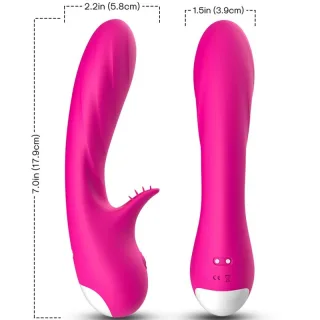 Vibrator Romance mit Stimulatorarm Fuchsia 18 x 5,8 cm