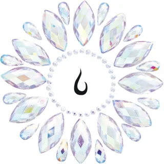 Körperschmuck Blüte aus Strass für den Bauchnabel