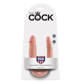Doppeldildo King Cock Double Penetrator Natur 12,7 cm