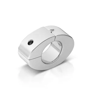 Ovales Hodengewicht aus medizinischen Edelstahl, mit Gelenk, H?he : 20 mm / Innen ? : 33 mm
