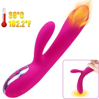 Vibrator flexibler Stimulator mit Wärmeeffekt Fuchsia