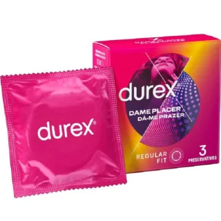 Kondome Durex Dame Placer mit Noppen und Rillen 3 Stück
