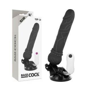 Realistischer Vibrator Base Cock mit Fernbedienung Schwarz 19,5 x 4 cm