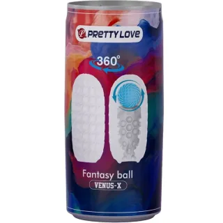 Masturbator Venus-X Fantasy Ball mit Rollkugel Weiß 12 x 5,5 cm