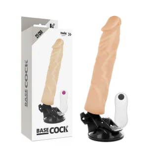 Realistischer Vibrator Base Cock mit Fernbedienung Naturweiß 21 x 4 cm